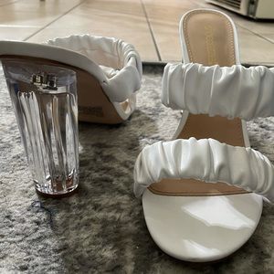 Shoe dazzle white heels!